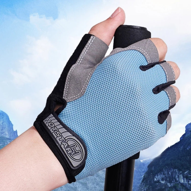 Summer Men Women Fitness Gloves Gym Weight Lifting Cycling Yoga Training Thin Breathable Antiskid Half Finger Gloves, Size:L(Black) - Safety Gloves by buy2fix | Online Shopping UK | buy2fix