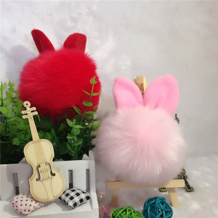 Fur Pom Keychains Fake Rabbit Fur Ball Keychain(white) - Key Rings by buy2fix | Online Shopping UK | buy2fix