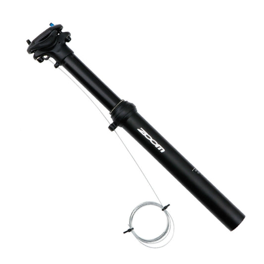 ZOOM Bicycle Wire-Controlled Hydraulic Lift Seat Tube Mountain Bike Seatpost, Size:31.6mm, Specification:375mm External Routing by ZOOM