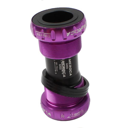 Meroca Mountain Bike Bottom Axle One Hollow Bb Bicycle Screw-In Bottom(Purple) by buy2fix