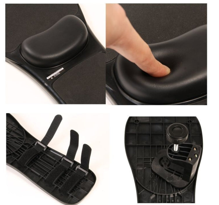 Rotation Computer Desktop Laptop Mouse Tray Elbow Pad Wrist Rest Plate Support Install on Desk and Chair - Mouse Pads by buy2fix | Online Shopping UK | buy2fix