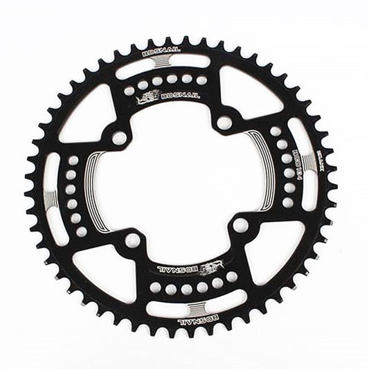 Snail Positive And Negative Tooth Discs Mountain Bike Single Disc Large Tooth Disc 104mm Bcd, Specification:52T(Black) by Snail