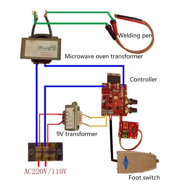 NY-D01 Spot Welding Machine Control Board Adjustment Time Current Digital Display Control Board, Model:40A - Others by buy2fix | Online Shopping UK | buy2fix