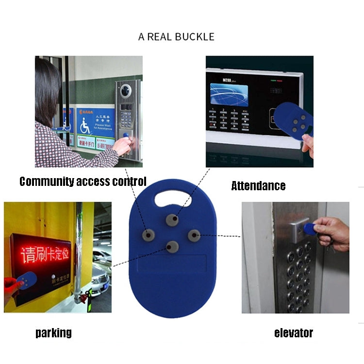 ID IC Composite Card UID/5200 Four-In-One Access Control Elevator Multi-Card Copy Induction Swipe Keychain by buy2fix