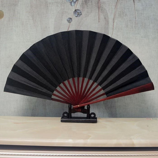 8 inch Pure Color Blank Silk Cloth Folding Fan Chinese Style Calligraphy Painting Fan(Black) - Hand Fans by buy2fix | Online Shopping UK | buy2fix