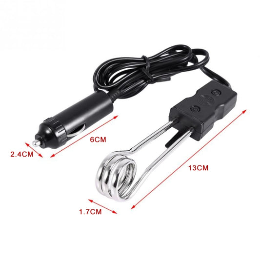 Portable 12V/24V Electric Car Boiled Immersion Water Heater Traveling Camping Picnic, Voltage:24V(Black) by buy2fix