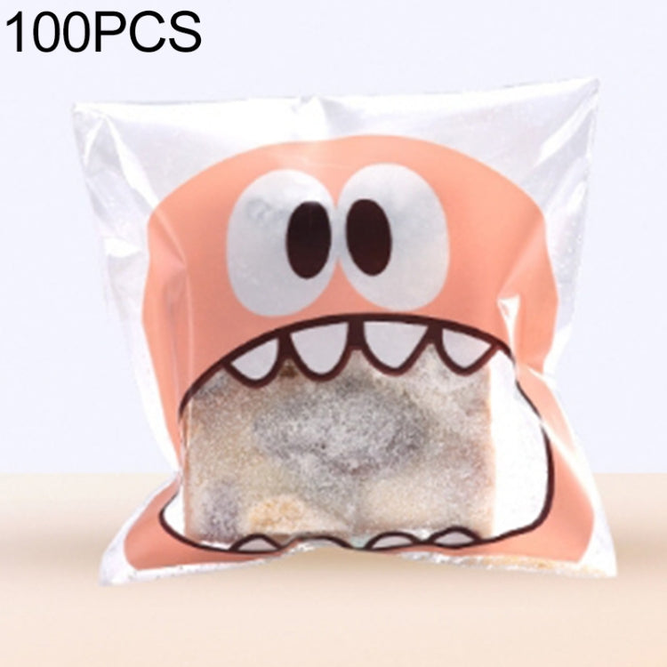 100 PCS Cute Big Teech Mouth Monster Plastic Bag Wedding Birthday Cookie Candy Gift OPP Packaging Bags, Gift Bag Size:10x10cm(Pink) - Gift Bags & Wrapping Supplies by buy2fix | Online Shopping UK | buy2fix