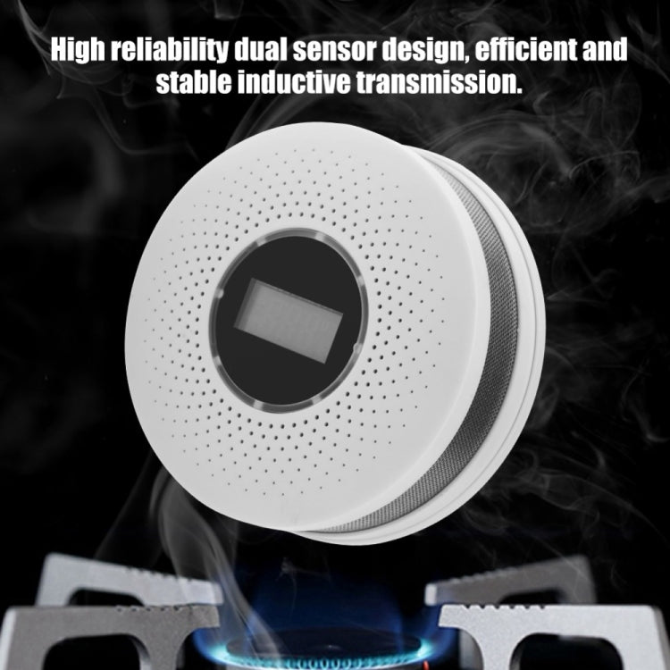 JKD-512COM CO Smoke Detector Live Voice Alarm Carbon Monoxide Leakage Sensor with LCD Display by buy2fix