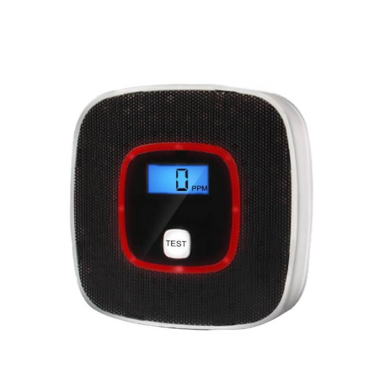 Carbon Monoxide Detector Gas Alarm Sensor Poisoning Gas Tester Human Voice Warning Detector with LCD Display(Black) - Smoke Gas Detector by buy2fix | Online Shopping UK | buy2fix