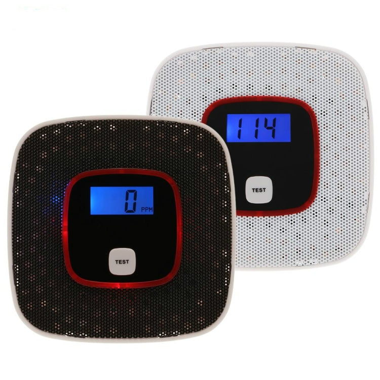Carbon Monoxide Detector Gas Alarm Sensor Poisoning Gas Tester Human Voice Warning Detector with LCD Display(Black) - Smoke Gas Detector by buy2fix | Online Shopping UK | buy2fix