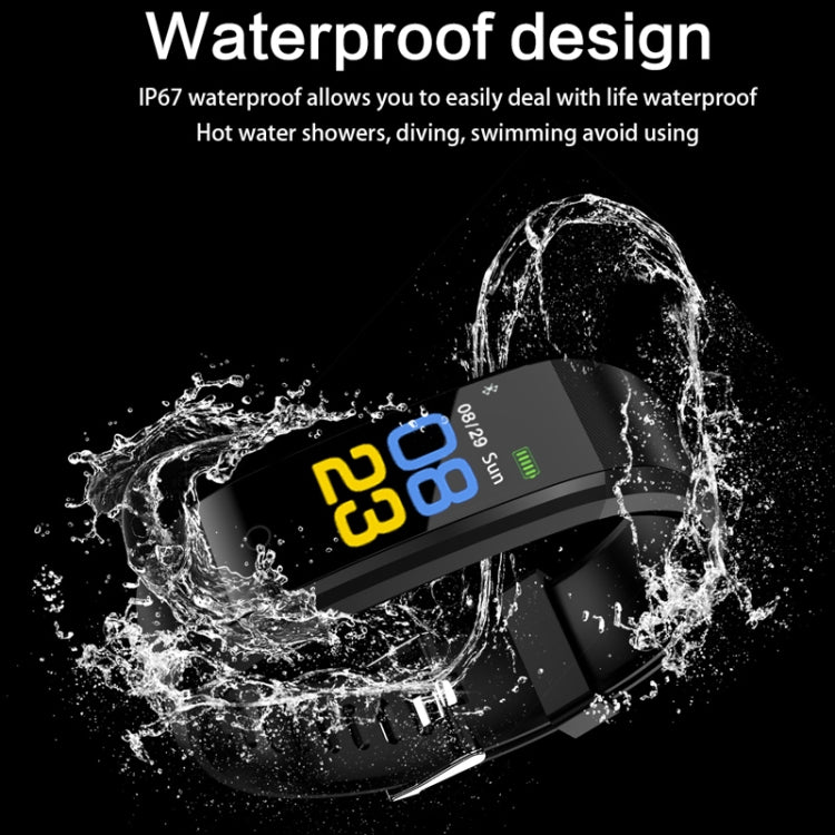 ID115 Plus Smart Bracelet Fitness Heart Rate Monitor Blood Pressure Pedometer Health Running Sports SmartWatch for IOS Android(red) by buy2fix