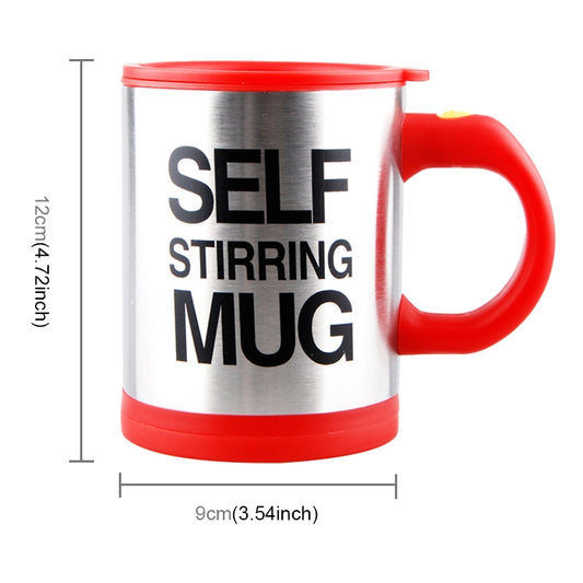 400ml Mugs Automatic Electric Self Stirring Mug Cup Coffee Milk Mixing Mug Smart Stainless Steel Juice Mix Cup Drinkware(Red) by buy2fix