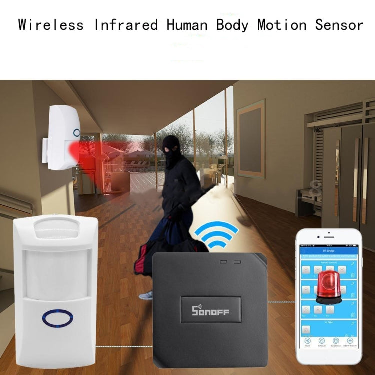 CT60 PIR2 Wireless Infrared Detector Human Body Motion Sensor Wall-Mounted for Smart Home Security Alarm Smart Remote (EU Plug) - Smart Switch by Sonoff | Online Shopping UK | buy2fix