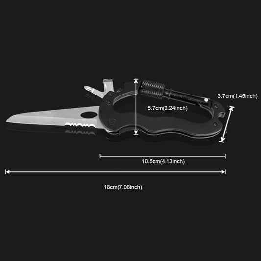 External Multi-function Carabiner D-type Hanging Keychain - Mountaineering Outfit by buy2fix | Online Shopping UK | buy2fix