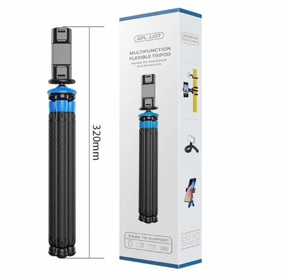 APEXEL APL-JJ07 Portable Hose Octopus Mini Mobile Phone Gopro Camera Selfie Live Stand(Blue Black) by APEXEL