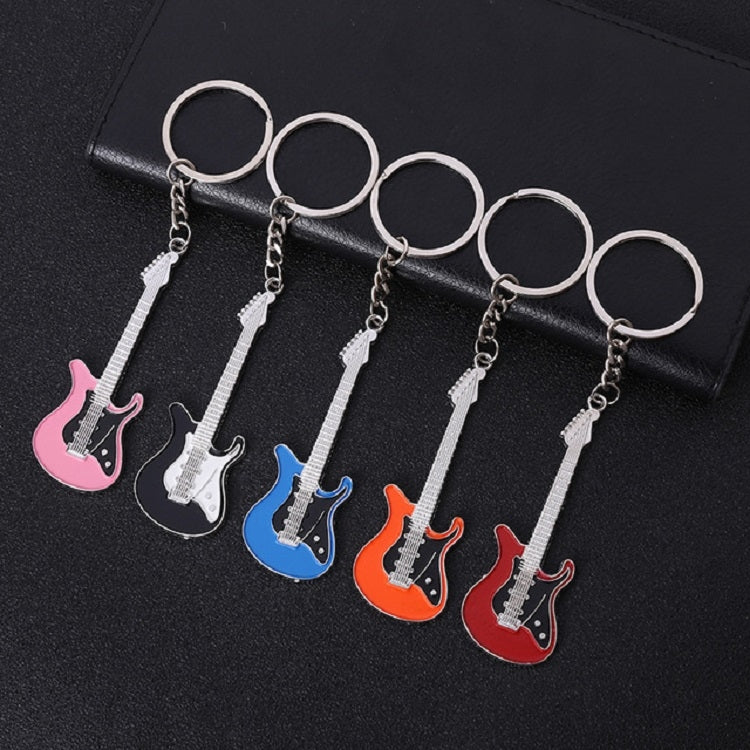 2 PCS Creative Guitar Keychain Metal Musical Instrument Pendant(Black) by buy2fix
