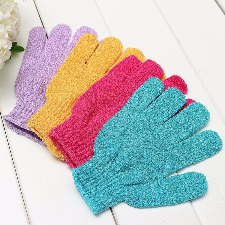 5 PCS Shower Bath Gloves Exfoliating Spa Massage Scrub Body Glove(Purple) by buy2fix