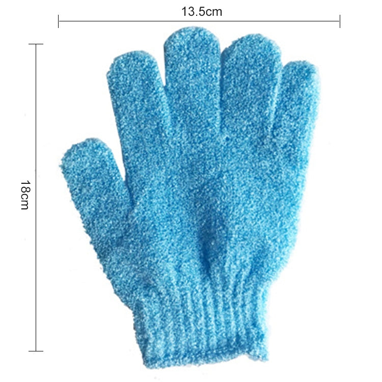 5 PCS Shower Bath Gloves Exfoliating Spa Massage Scrub Body Glove(Blue) - Bath Brushes & Sponges by buy2fix | Online Shopping UK | buy2fix