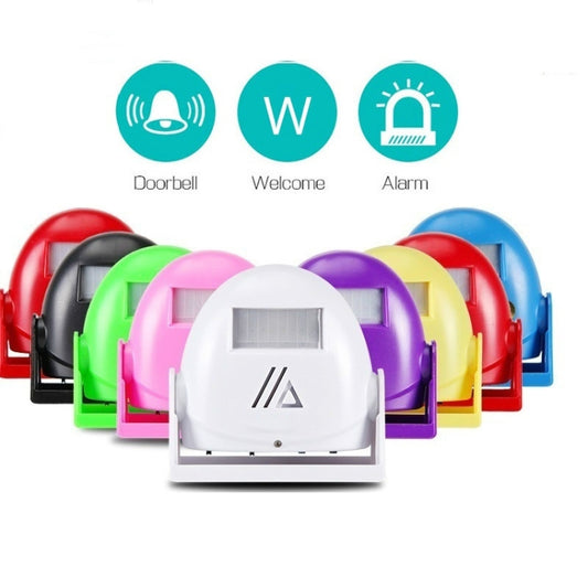 Wireless Intelligent Doorbell Infrared Motion Sensor Voice Prompter Warning Door Bell Alarm(White) by buy2fix