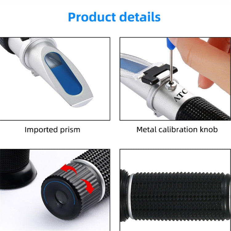 Hand-held Refractometer Alcohol Detector Alcohol Level Meter - Breath Alcohol Tester by buy2fix | Online Shopping UK | buy2fix