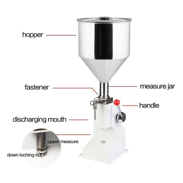 A03 Mini Stainless Steel Pneumatic Filling Machine Cream Food Paste Dispensing Liquid Packaging Equipment - Cooking Tools by buy2fix | Online Shopping UK | buy2fix