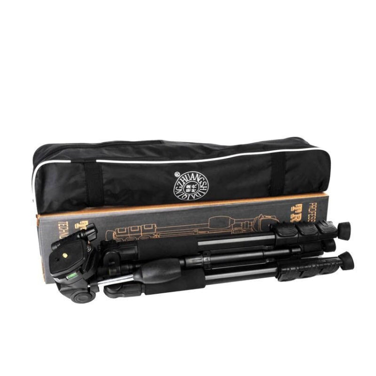 Q111 4-Section Folding Legs Live Broadcast Aluminum Alloy Tripod Mount with Three-dimensional Damping Tripod Heads(Red) by buy2fix