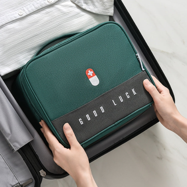 Thickened Large-Capacity Multifunctional Medicine Box Family Portable Storage Bag(Gray) - Pill Boxes by buy2fix | Online Shopping UK | buy2fix