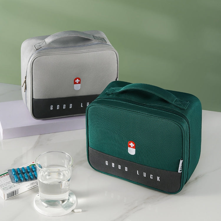 Thickened Large-Capacity Multifunctional Medicine Box Family Portable Storage Bag(Gray) - Pill Boxes by buy2fix | Online Shopping UK | buy2fix