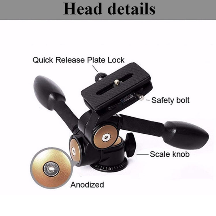 Q620 4-Section Folding Legs Heavy Duty Aluminum Alloy Tripod With Three-Dimensional Damping Tripod Heads - Tripods by buy2fix | Online Shopping UK | buy2fix