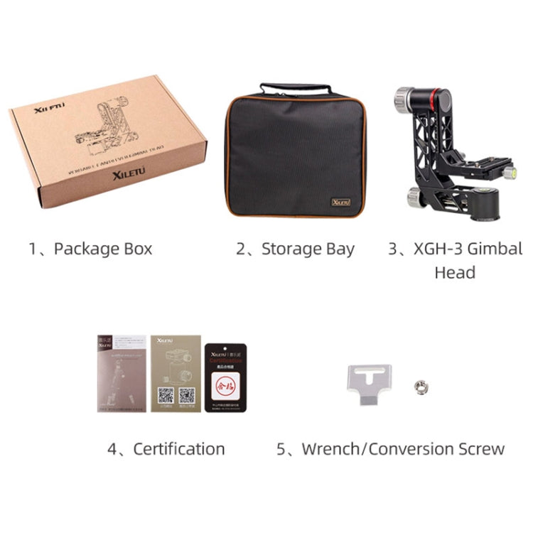 Xiletu Xgh3 360 Degree Rotation Horizontal Cantilever Hollow Gimbal Tripod Head by buy2fix