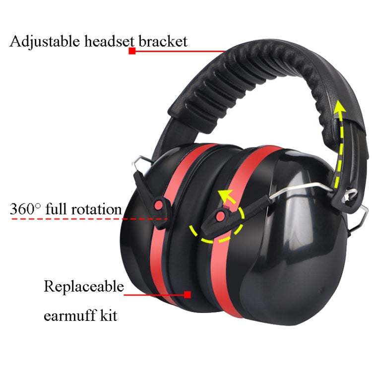 Soundproof Earmuffs Noise-Proof Sleep Earmuffs Industrial Protective Earmuffs Ear Caps(Blue Black) - Earmuff & Pad by buy2fix | Online Shopping UK | buy2fix