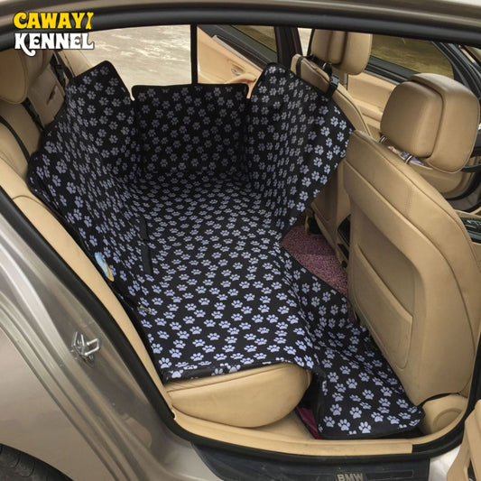 Waterproof Rear Back Pet Dog Car Seat Cover Mats Hammock Protector With Safety Belt, Size:130x150x38cm(Black) by buy2fix