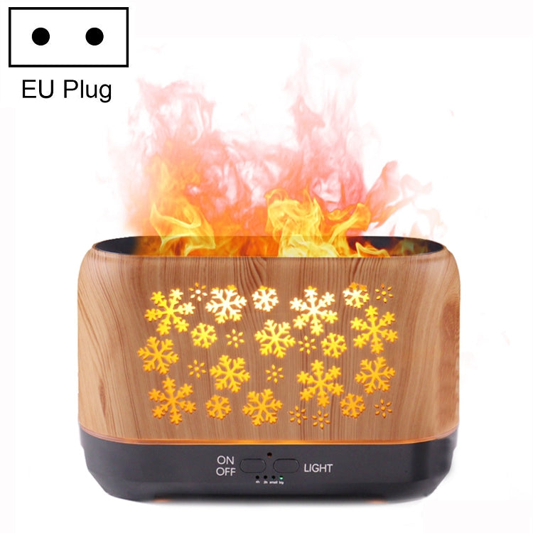 Desktop 3D Simulation Flame Incense Smoked Machine Humidifier, Colour:Light Wood Grain(EU Plug) - Air Purifiers & Accessories by buy2fix | Online Shopping UK | buy2fix