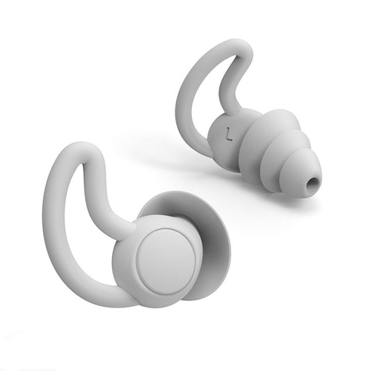 1 Pair Shark Fin Nnti-falling and Noise-reducing Earplugs Anti-Noise Earplugs For Sleeping Dormitory Noise Cancelling And Noise Prevention Earplugs(Gray (3 Layers)) - Earmuff & Pad by buy2fix | Online Shopping UK | buy2fix