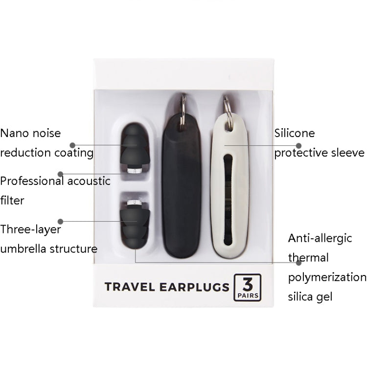 Anti-Noise Sleep Earplugs Silicone Soundproof Earplugs Industrial Noise Cancelling Silent Earplugs(Black) - Earmuff & Pad by buy2fix | Online Shopping UK | buy2fix