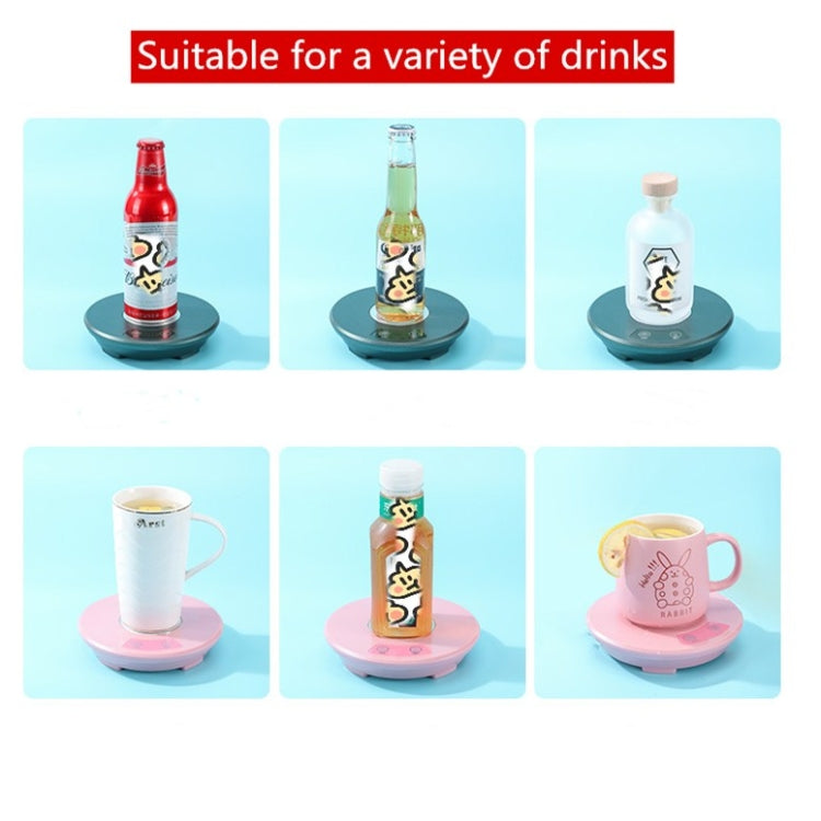 Fast Cooling Heating Pad USB Mini Portable Car Home Heating And Cooling Cup Coaster(Pink) by buy2fix