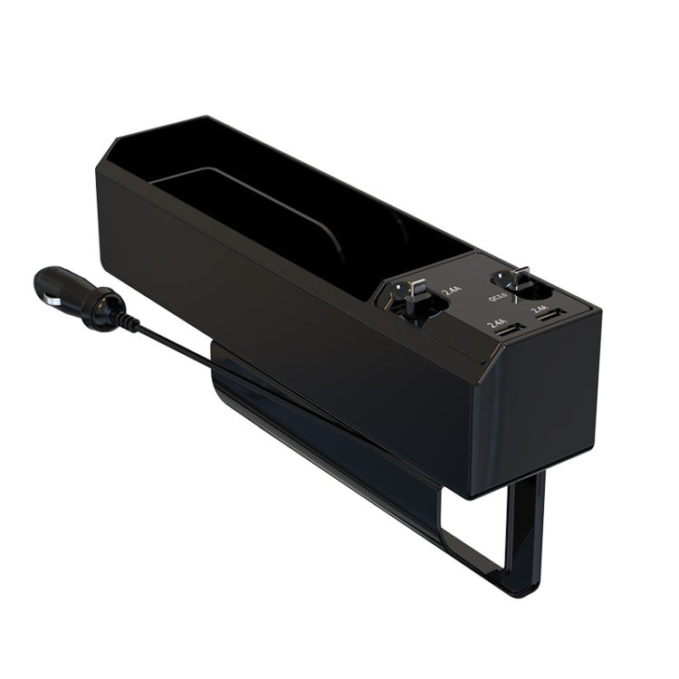 Car Seat Storage Box With Cable Car USB Charger, Style:2-wire - DIY Modified Charger by buy2fix | Online Shopping UK | buy2fix