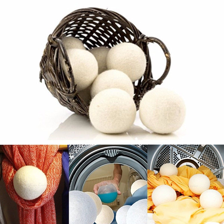 Laundry Clean Ball Reusable Natural Organic Laundry Fabric Softener Ball Premium Organic Wool Dryer Balls by buy2fix