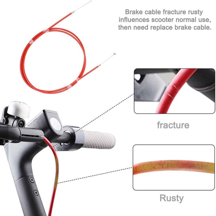 2 PCS For Xiaomi Mijia M365 Electric Scooter Rear Disc Brake Cable Brake Pipeline(Red) - Accessories & Parts by buy2fix | Online Shopping UK | buy2fix
