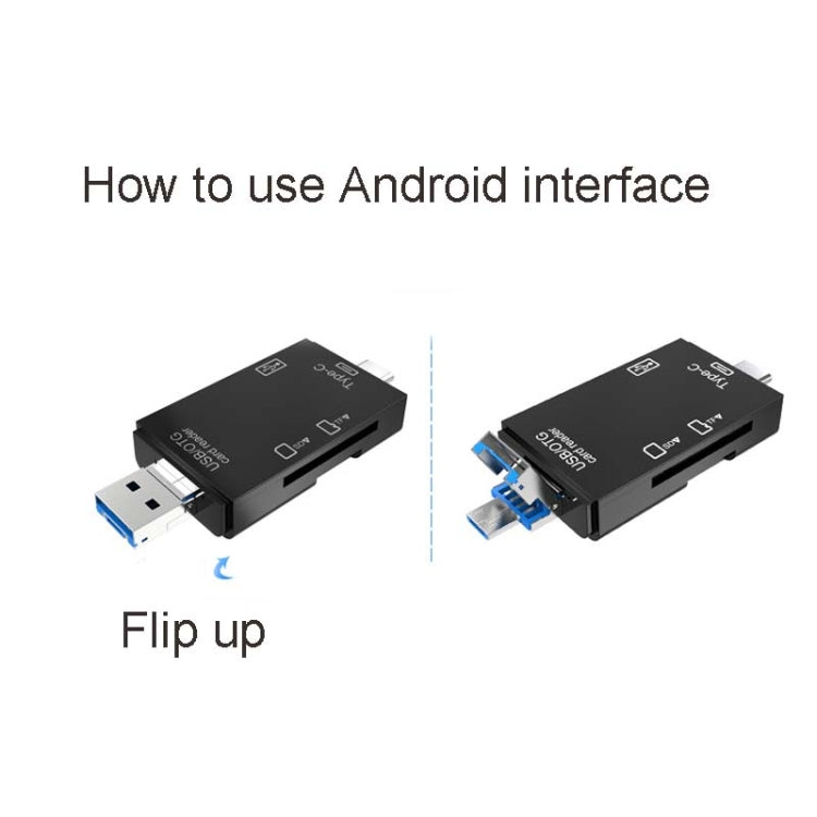 2 PCS Type-C & Micro USB & USB 2.0 3 in 1 Ports Multi-function Card Reader, Support U Disk / TF / SD( White) - Card Reader by buy2fix | Online Shopping UK | buy2fix
