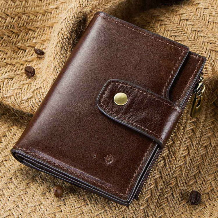Men Leather Wallet Smart Bluetooth Antimagnetic RFID Anti-Lost Anti-Theft Multi-Function Coin Purse by buy2fix
