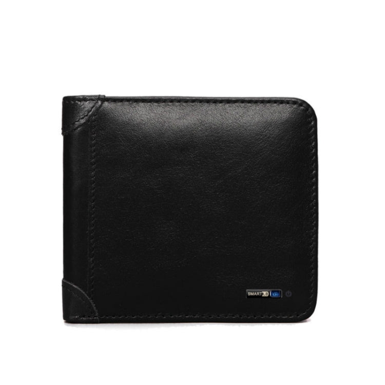 Men Leather Business Wallet Smart Anti-Lost Anti-Theft Wallet, Style:Smart(Black) - Wallets by buy2fix | Online Shopping UK | buy2fix