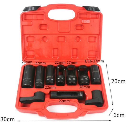 10 In 1 Oxygen Sensor Sleeve Removal Tool Wrench Set - Hand Tool Sets by buy2fix | Online Shopping UK | buy2fix