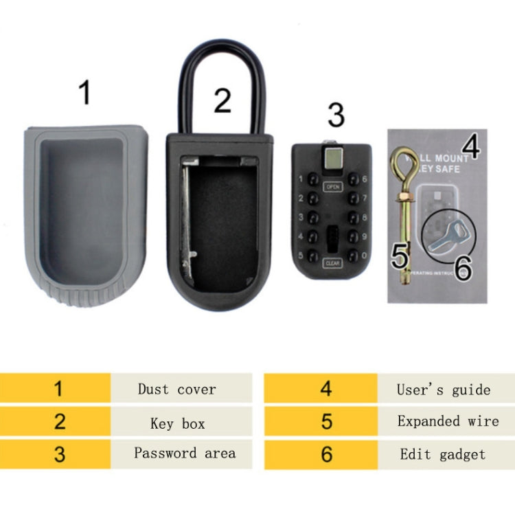 KS005 Outdoor Free Installation Password Lock Key Password Bey Box Wall-Mounted by buy2fix