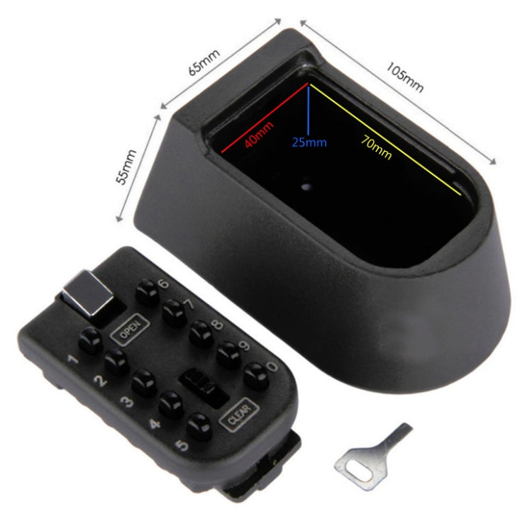KS-004 Combination Lock Key Box Alloy Button Wall-Mounted Shield-Shaped Combination Box - Safety Box by buy2fix | Online Shopping UK | buy2fix
