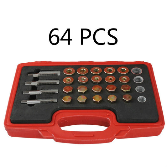 Car Oil Pan Oil Drain Screw Sliding Tooth Repair Tool Oil Bottom Screw, Specification:64 PCS In 1 by buy2fix