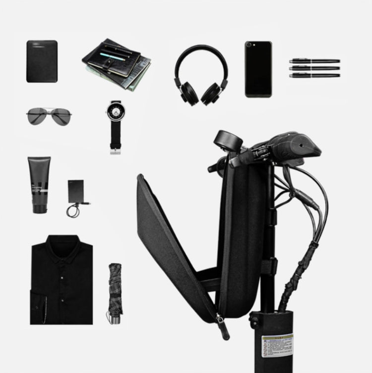 For Xiaomi No.9 Electric Scooter PU Leather Waterproof EVA Hard Shell Bag Electric Folding Car Front Bag, Size:30 x 16.5 x 14.5cm(Gray) - Accessories & Parts by buy2fix | Online Shopping UK | buy2fix