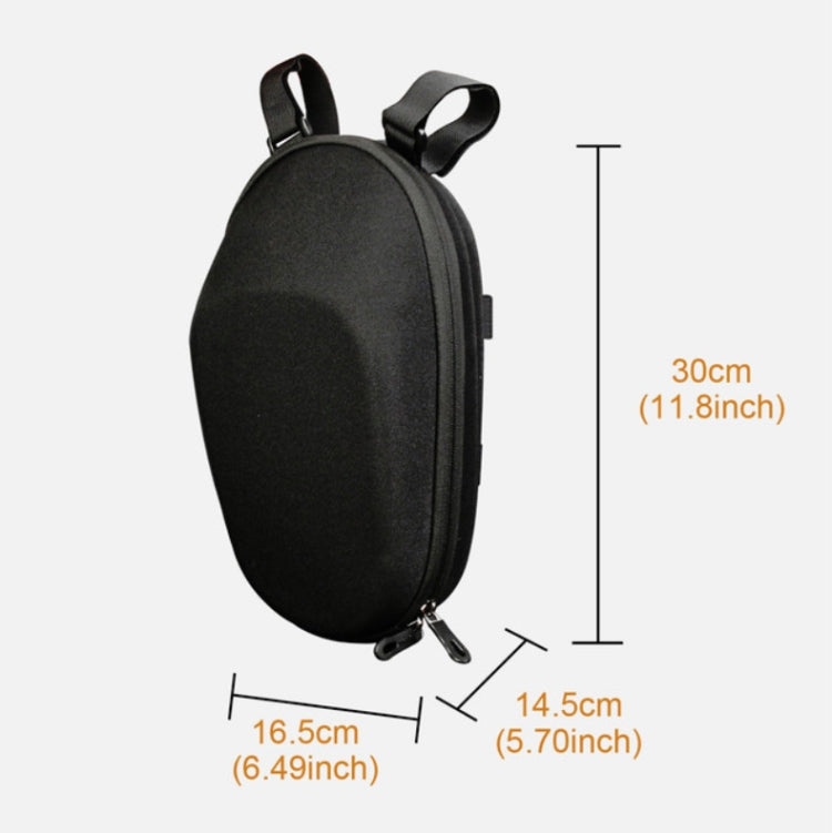 For Xiaomi No.9 Electric Scooter PU Leather Waterproof EVA Hard Shell Bag Electric Folding Car Front Bag, Size:30 x 16.5 x 14.5cm(Gray) - Accessories & Parts by buy2fix | Online Shopping UK | buy2fix