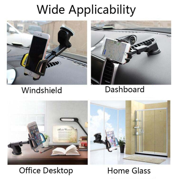 Car Phone Holder Car Air Outlet Mobile Phone Holder Suction Cup Navigation Instrument Panel General, Style:2 in 1(Gray) by buy2fix