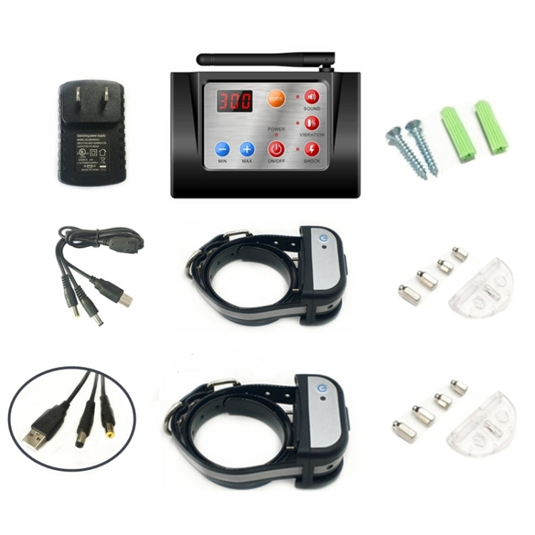 2 In 1 Smart Wireless Waterproof Fence Remote Dog Trainer with Collar, Style:700G(EU Plug) - Training Aids by buy2fix | Online Shopping UK | buy2fix